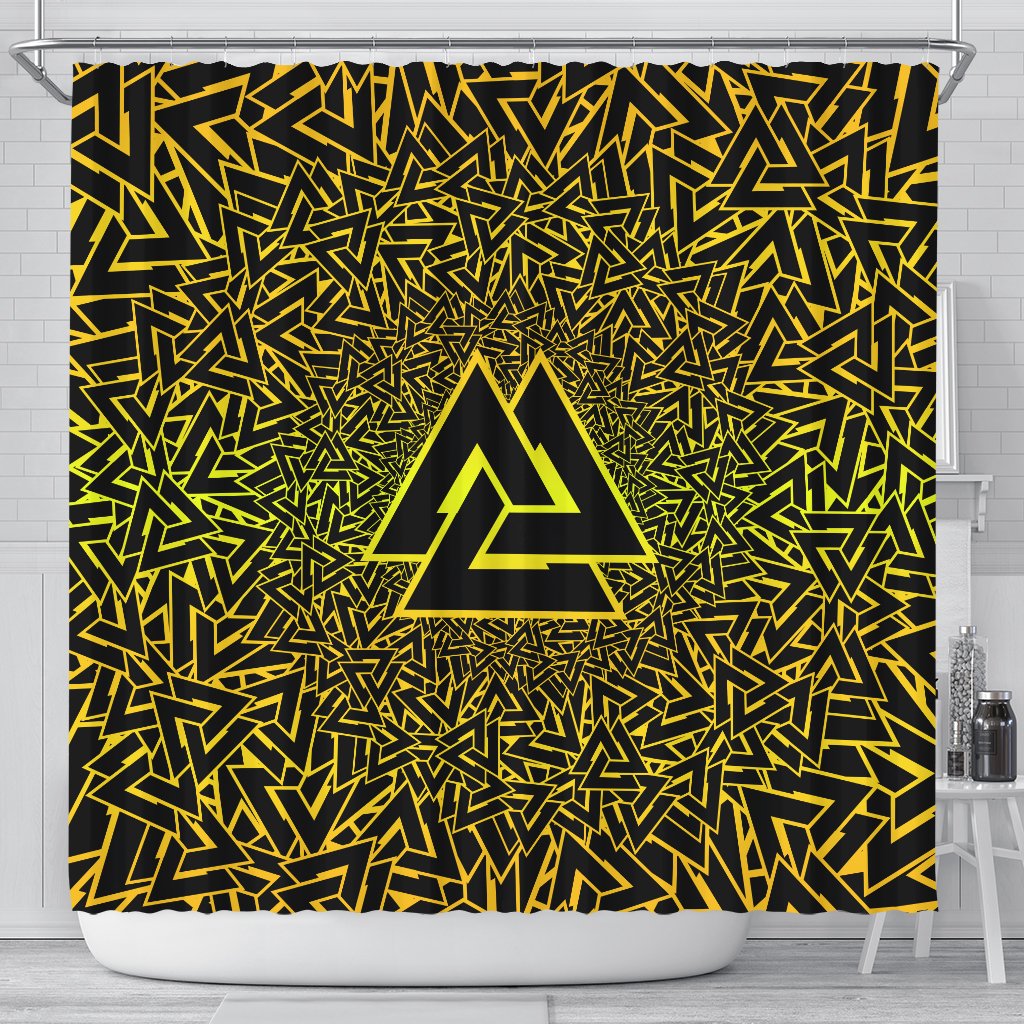 viking-shower-curtain-valknut-special-yellow