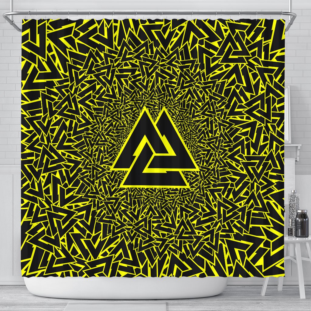 viking-shower-curtain-valknut-yellow