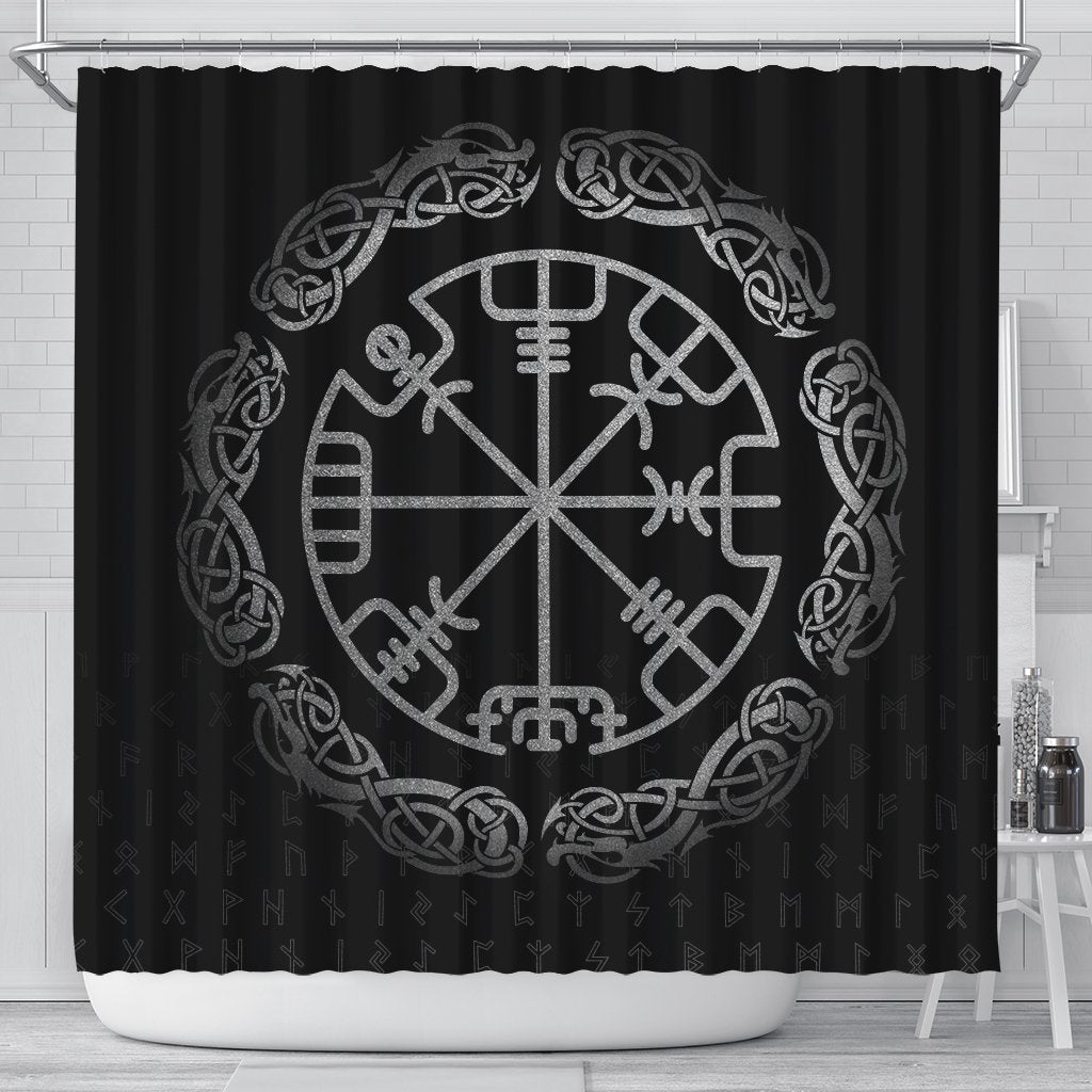 viking-shower-curtain-vegvisir-silver