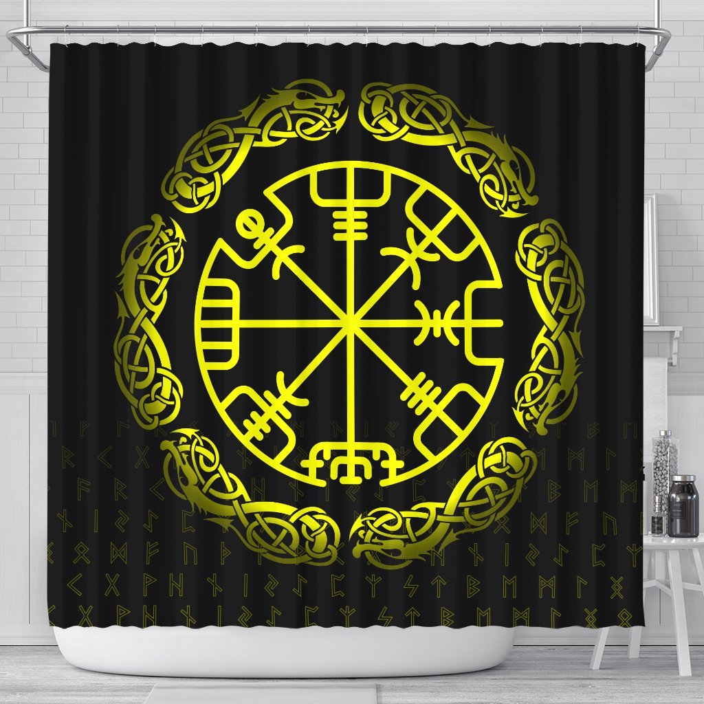 viking-shower-curtain-vegvisir-yellow