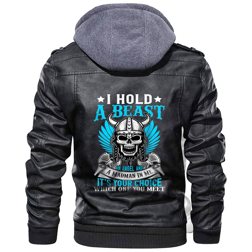 Viking Jacket Viking Warrior A Madman In Me Leather Jacket RLT12 - Wonder Print Shop