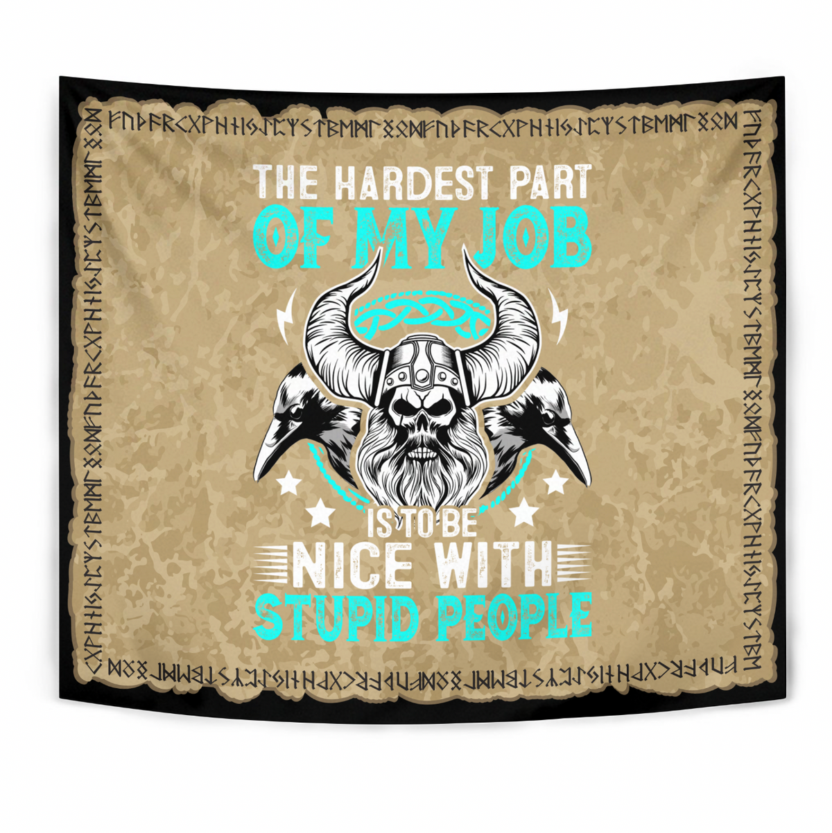 Viking Tapestry - Viking Warrior Head With Raven RLT12 - Wonder Print Shop