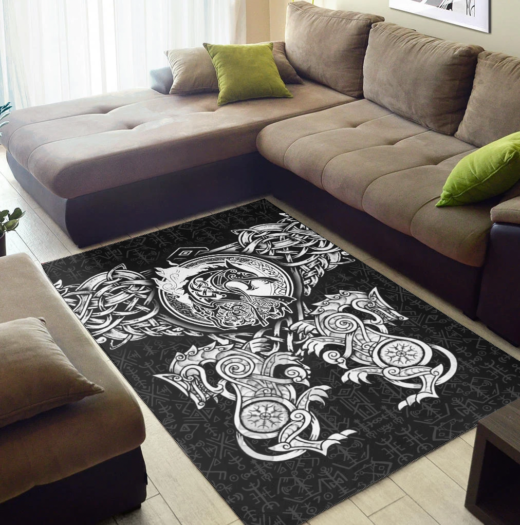 Viking Area Rug Viking Wolf Area Rug RLT12 - Wonder Print Shop