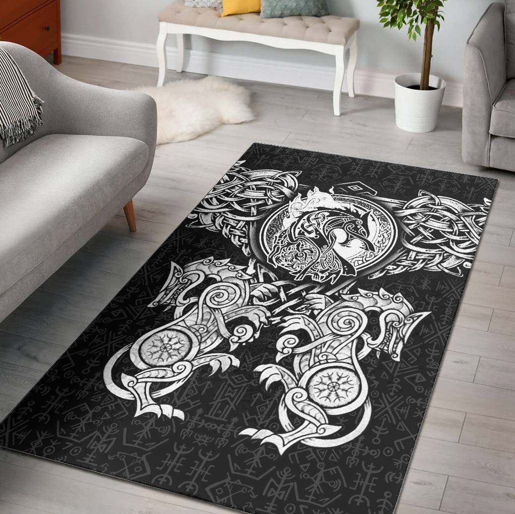 Viking Area Rug Viking Wolf Area Rug RLT12 - Wonder Print Shop