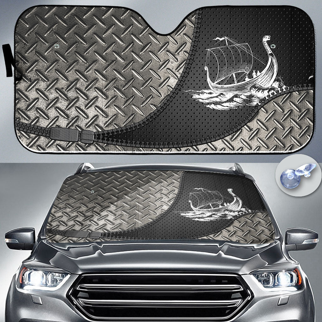 viking-auto-sun-shades-vikings-ship-black-and-white-ink-auto-sun-shades