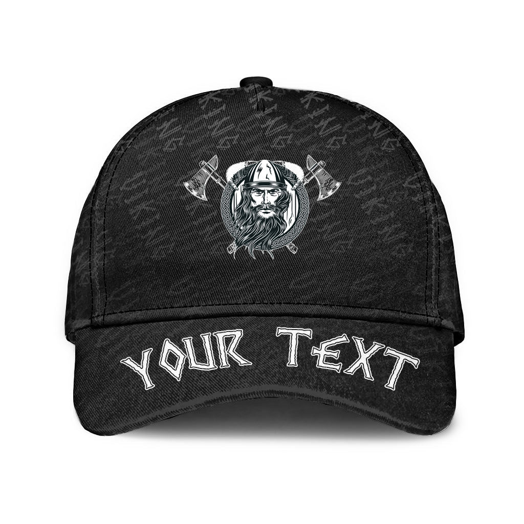 viking-classic-cap-custom-vikings-head-in-horned-helmet-and-axes-classic-cap
