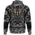 Viking Hoodie Vintage Round Print With Horned Helmet with Bandana Paisley Style RLT12 - Wonder Print Shop