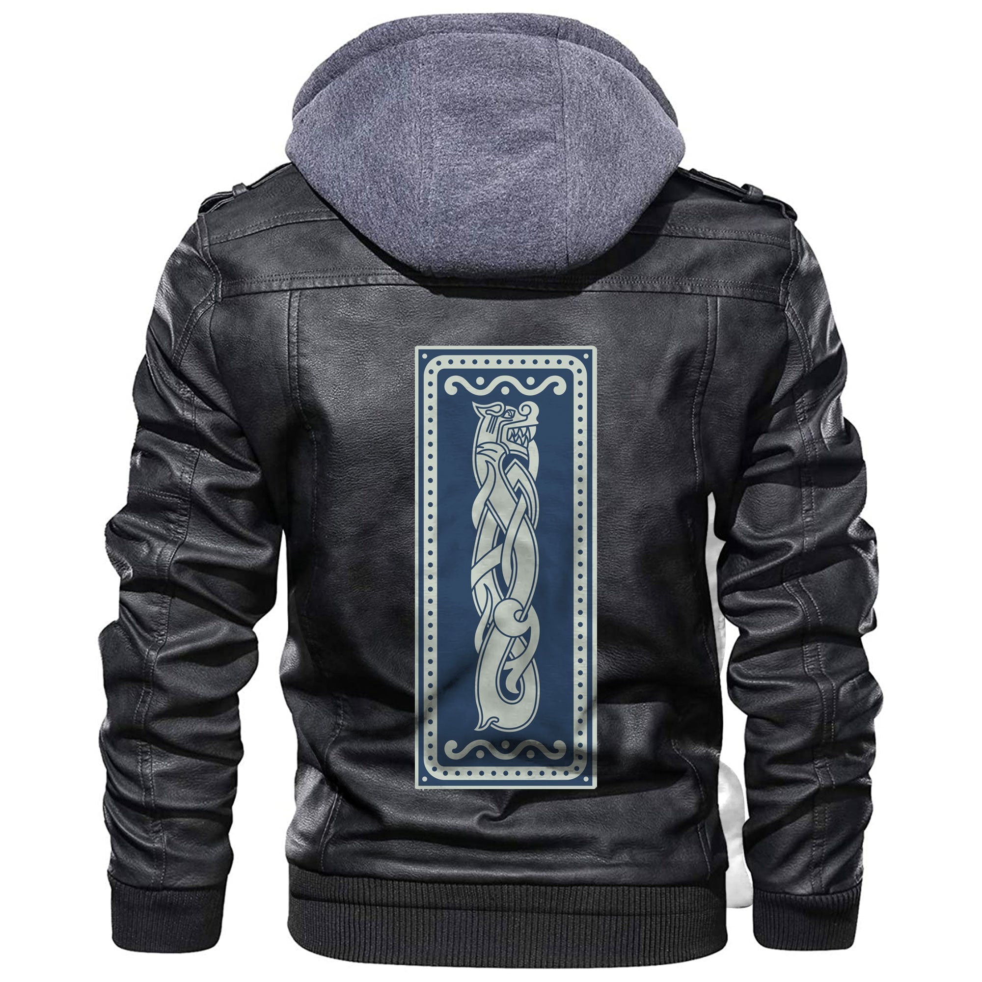 Viking Vintage Dragon In The Scandinavian Celtic Style Leather Jacket RLT12 - Wonder Print Shop