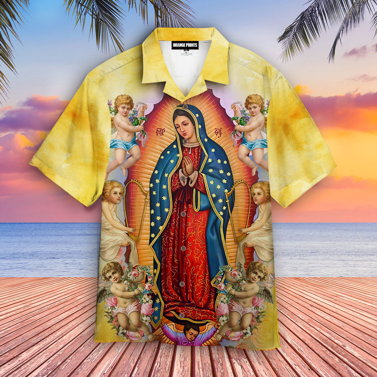 Virgin Guadalupe Hawaiian Shirt - Wonder Print Shop
