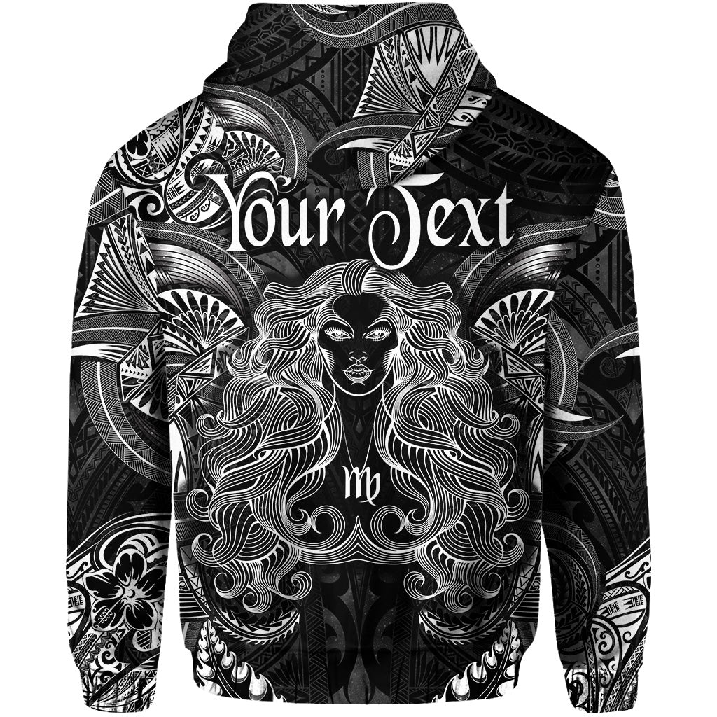 Custom Virgo Zodiac Polynesian Hoodie Unique Style Black LT8 - Wonder Print Shop
