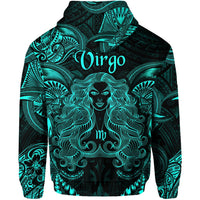 Virgo Zodiac Polynesian Hoodie Unique Style - Turquoise LT8 - Wonder Print Shop