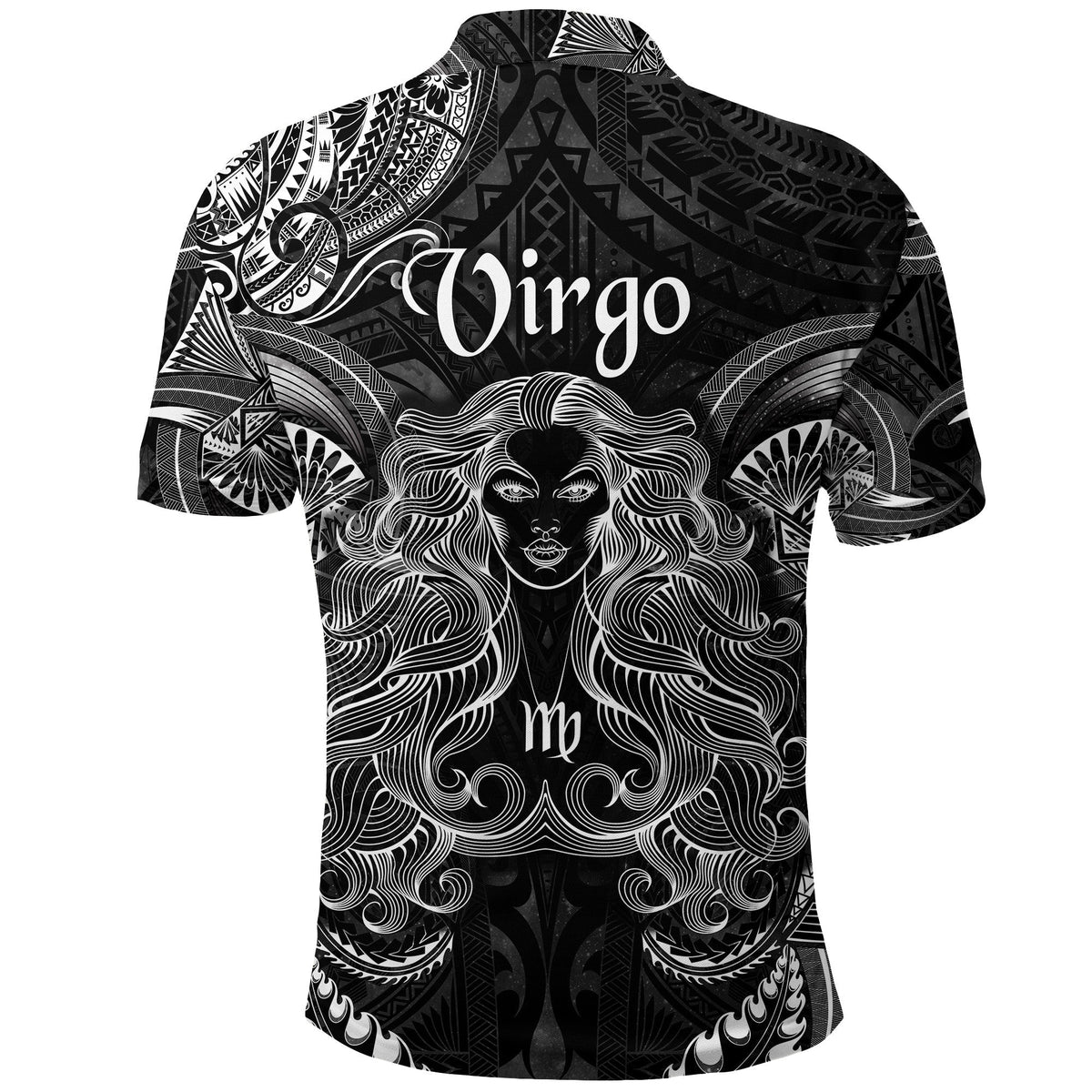 Virgo Zodiac Polynesian Polo Shirt Unique Style Black LT8 - Wonder Print Shop