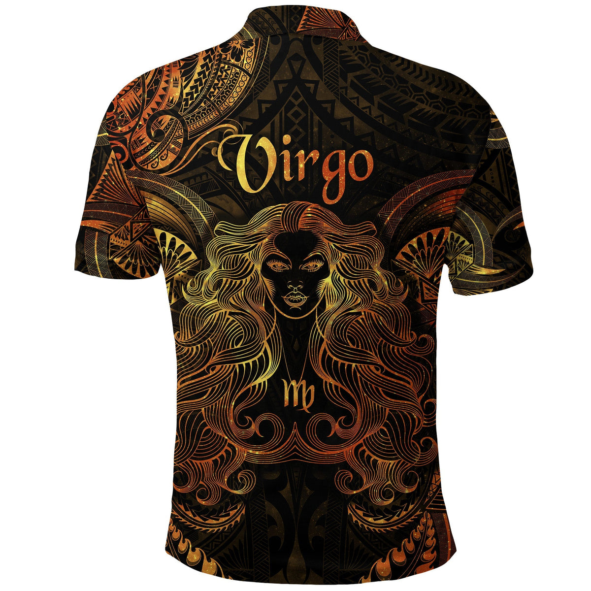 Virgo Zodiac Polynesian Polo Shirt Unique Style Gold LT8 - Wonder Print Shop