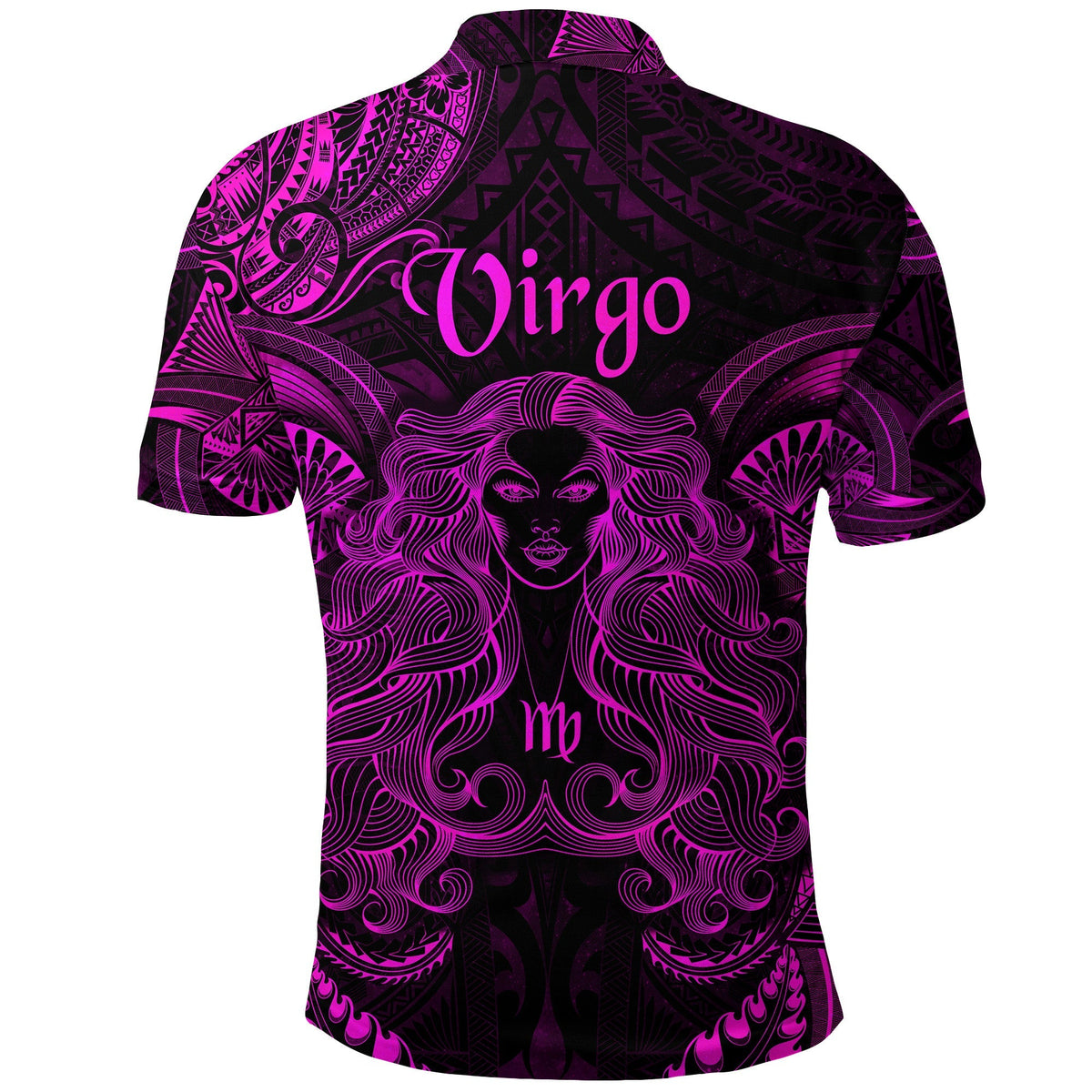 Virgo Zodiac Polynesian Polo Shirt Unique Style Pink LT8 - Wonder Print Shop