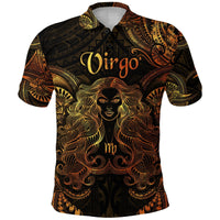 Virgo Zodiac Polynesian Polo Shirt Unique Style Gold LT8 - Wonder Print Shop