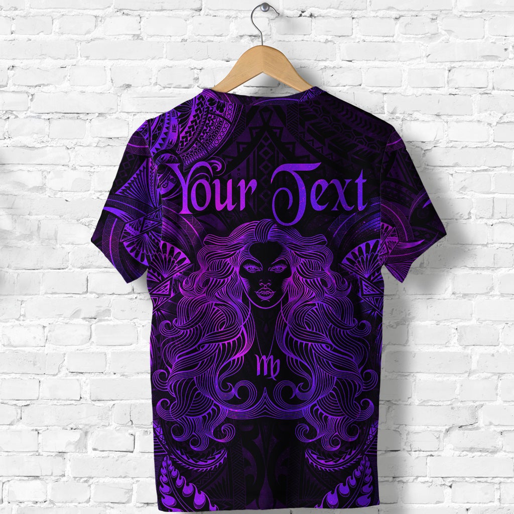 Custom Virgo Zodiac Polynesian T Shirt Unique Style Purple LT8 - Wonder Print Shop