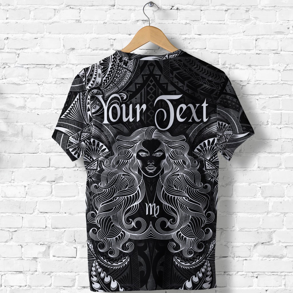 Custom Virgo Zodiac Polynesian T Shirt Unique Style Black LT8 - Wonder Print Shop