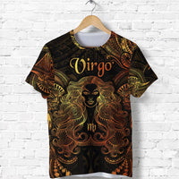 Custom Virgo Zodiac Polynesian T Shirt Unique Style Gold LT8 - Wonder Print Shop