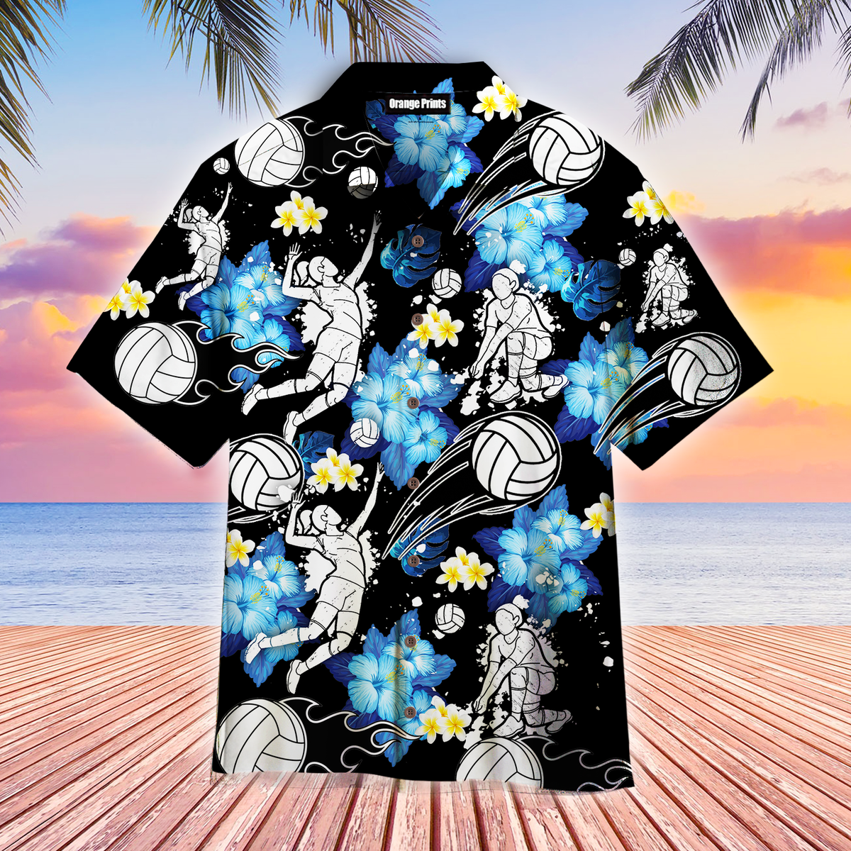 Volleyball Tropical Hawaiian Shirt - Wonder Print Shop