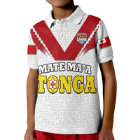 Mate Maa Tonga Rugby Polo Shirt Tongan Kupesi White Style - Wonder Print Shop