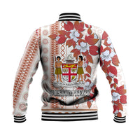 Custom Personalised Fiji Baseball Jacket Tagimoucia Mixed White Tapa Style LT9 - Wonder Print Shop