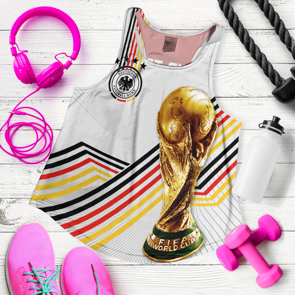 Personalised Germany Women Racerback Tank World Cup 2022 - Champions - Wonder Print Shop
