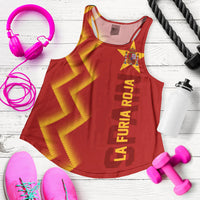 Personalised Spain World Cup 2022 Women Racerback Tank The Red Fury - Wonder Print Shop