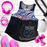 Samoa Personalised Women Racerback Tank 60th Independence Anniversary - Wonder Print Shop