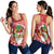 Hawaii Christmas Women Racerback Tank Mele Kalikimaka - Tropical Santa - Wonder Print Shop