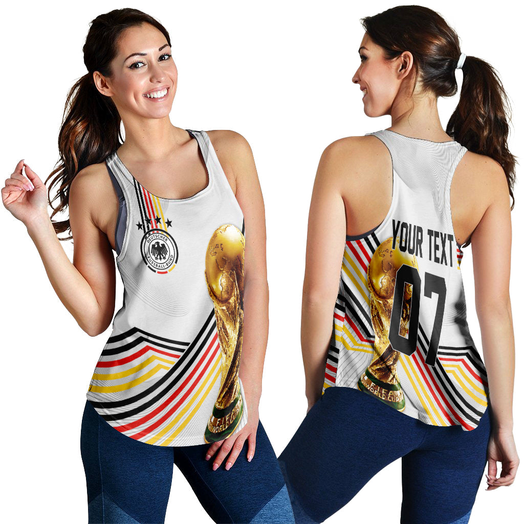 Personalised Germany Women Racerback Tank World Cup 2022 - Champions - Wonder Print Shop