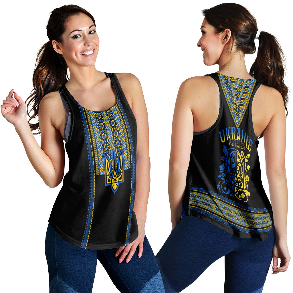Ukraine Folk Patterns Women Racerback Tank Top Unity Day - Wonder Print Shop