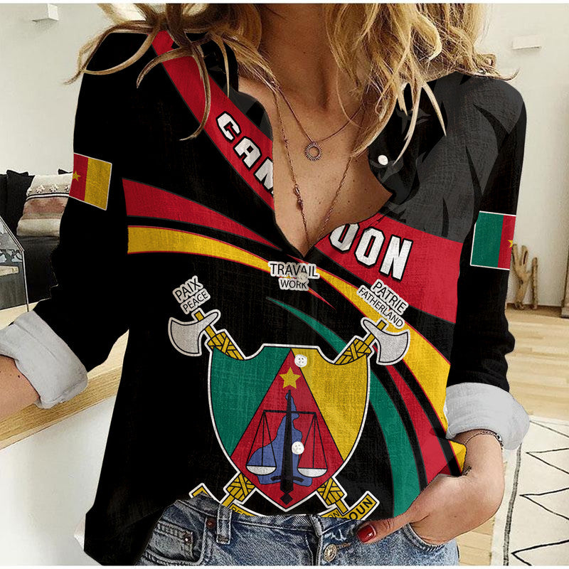 Happy Cameroon independence Day Women Casual Shirt - Wonder Print Shop