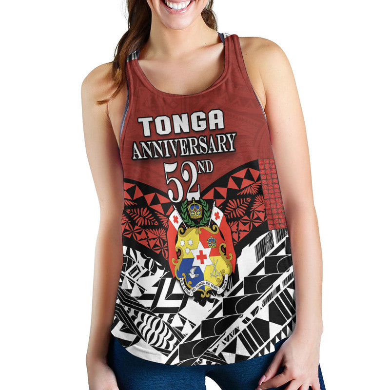 Tonga Women Racerback Tank Independence Anniversary Special Version 2022 - Wonder Print Shop