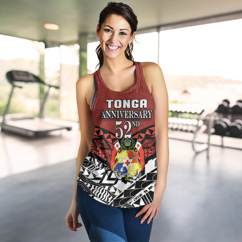 Tonga Women Racerback Tank Independence Anniversary Special Version 2022 - Wonder Print Shop