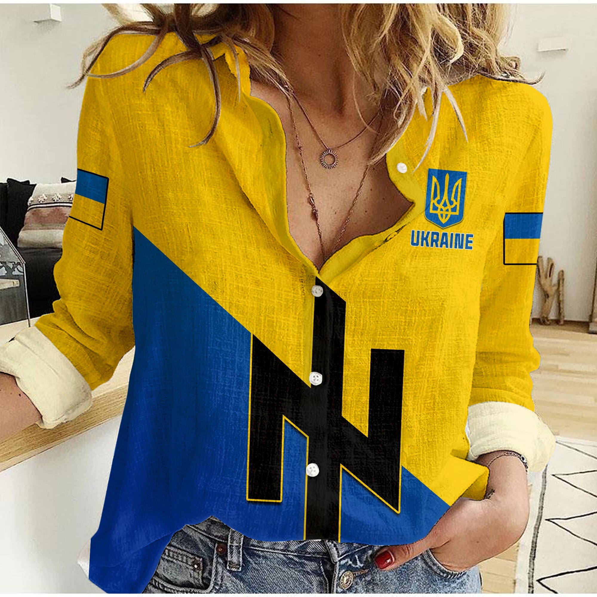 ukraine-women-casual-shirt-style-flag-come-on