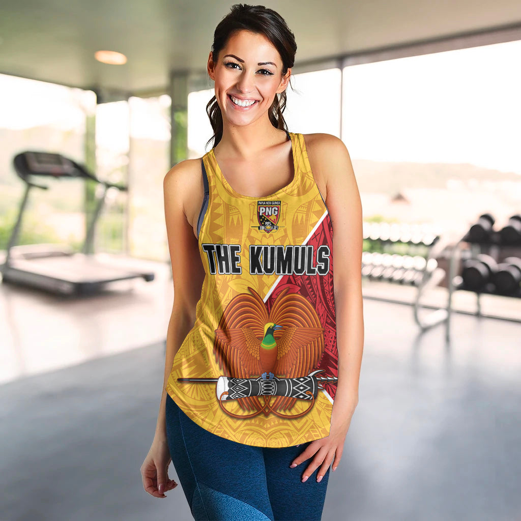 The Kumuls PNG Women Racerback Tank Papua New Guinea Polynesian Dynamic Style - Wonder Print Shop