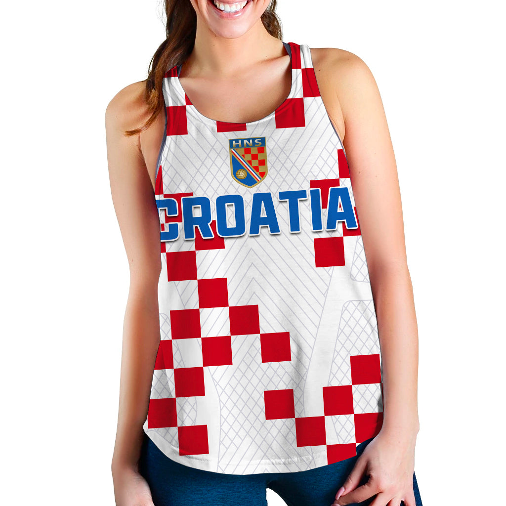 Croatia Football Women Racerback Tank Vatreni Hrvatska Champions 2022 World Cup LT13 - Wonder Print Shop