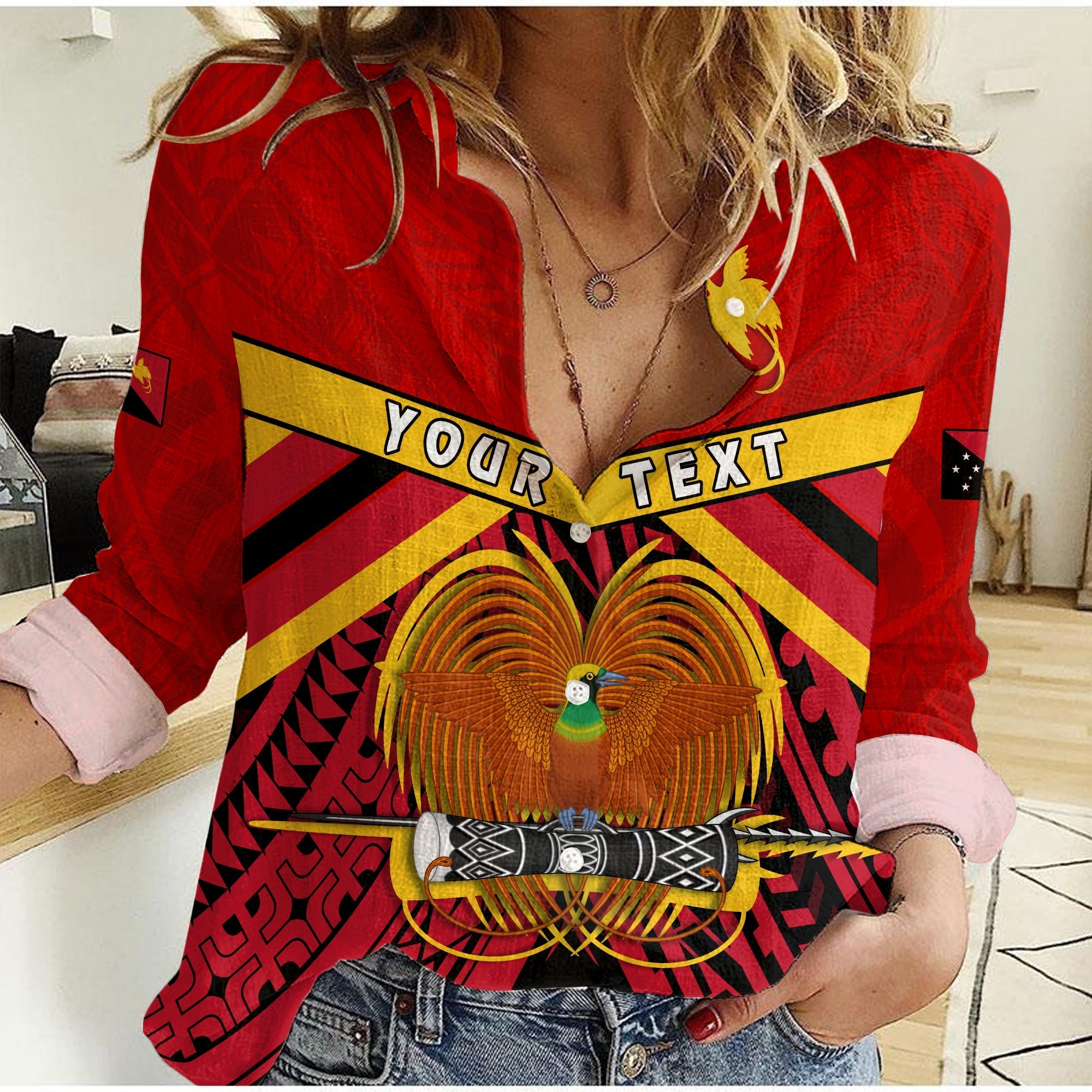 (Custom Personalised) Papua New Guinea Women Casual Shirt the One and Only LT13 - Wonder Print Shop