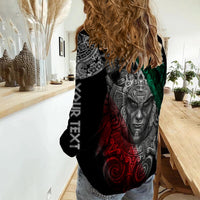 Custom Personalised Mexico Women Casual Shirt Warrior Eagle Aztec LT13 - Wonder Print Shop