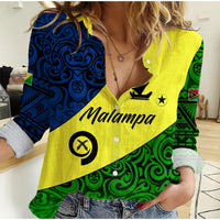 (Custom Personalised) Malampa Province Women Casual Shirt Vanuatu Pattern LT13 - Wonder Print Shop