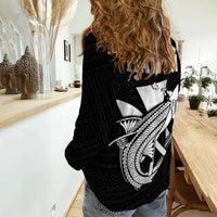 Custom Personalised Hawaii Women Casual Shirt Kakau Kanaka Maoli Combine Polynesian Shark Ver.07 - Wonder Print Shop