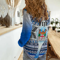 Fiji Women Casual Shirt Kaiviti Fijian Special Tapa Pattern - Wonder Print Shop