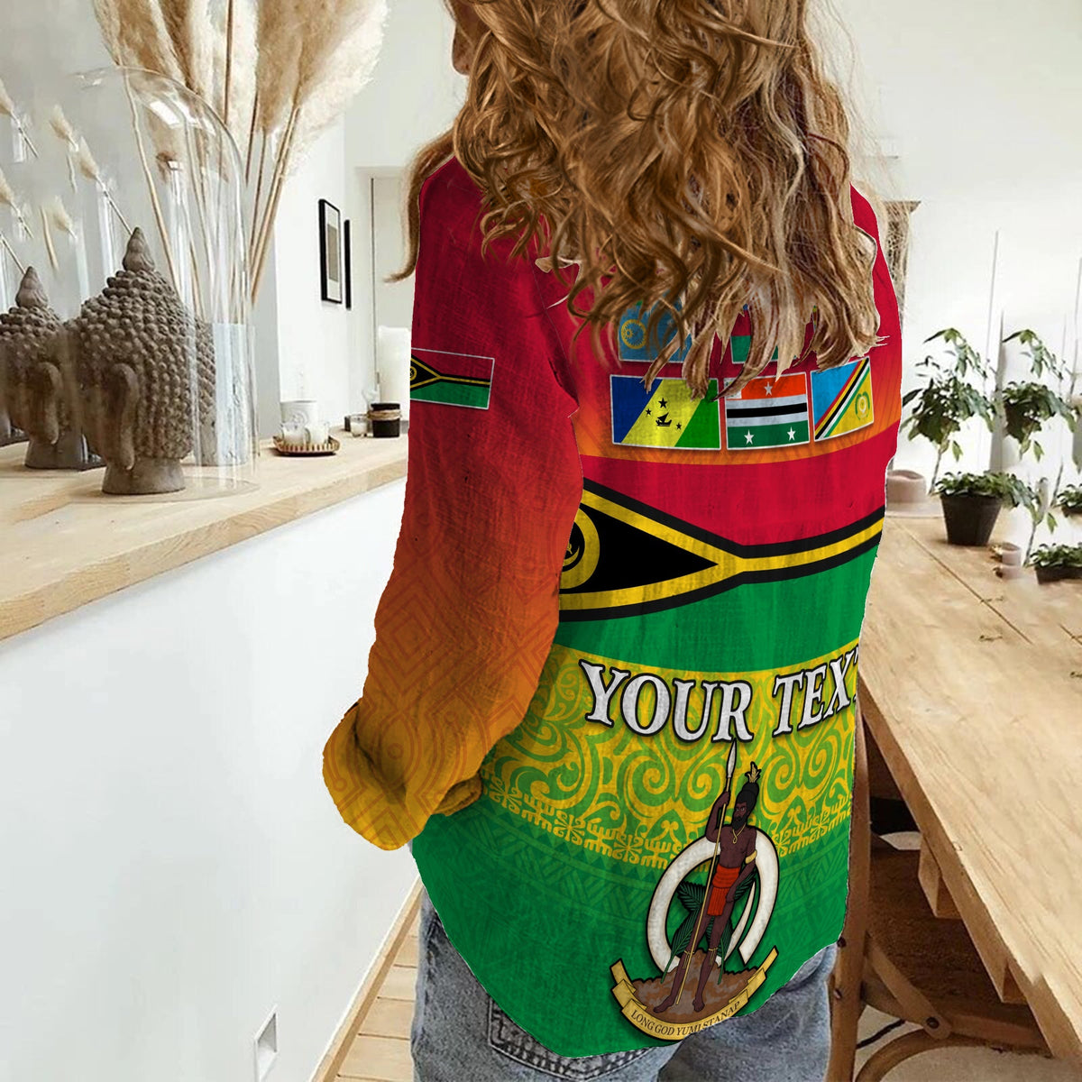 (Custom Personalised) Vanuatu Color Women Casual Shirt Six Provinces and Map LT13 - Wonder Print Shop