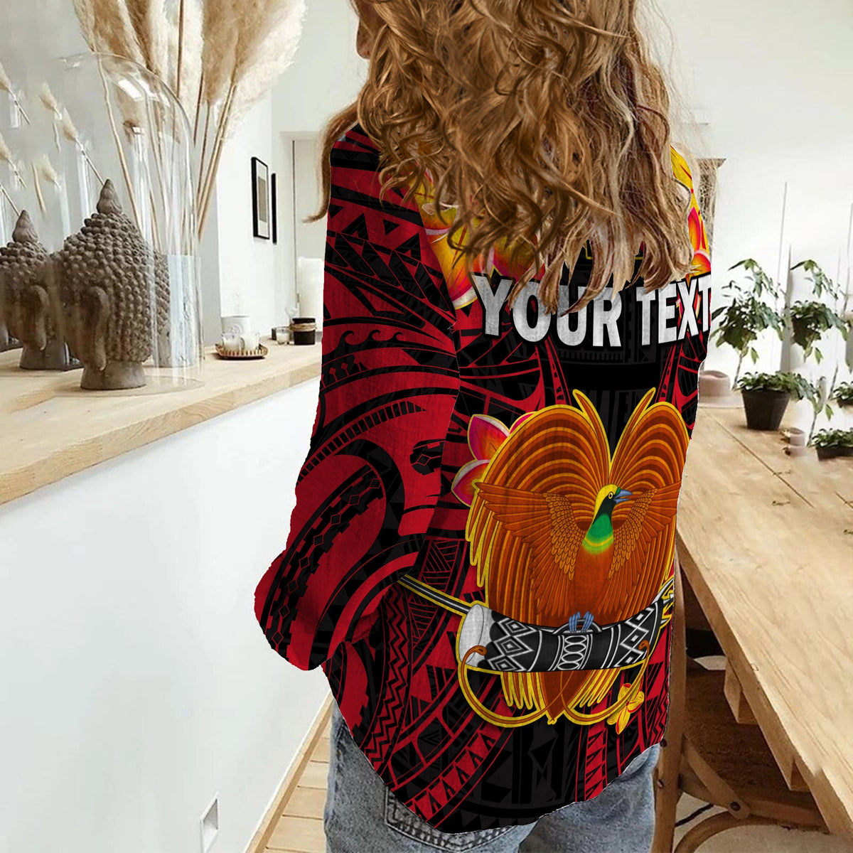 Custom Personalised Papua New Guinea Women Casual Shirt PNG Bird Of Paradise Polynesian Pattern - Wonder Print Shop