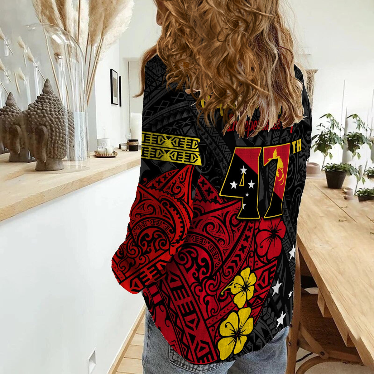 Custom Personalised Papua New Guinea Anniversary Women Casual Shirt 47th Independence Day Since 1975 LT13 - Wonder Print Shop