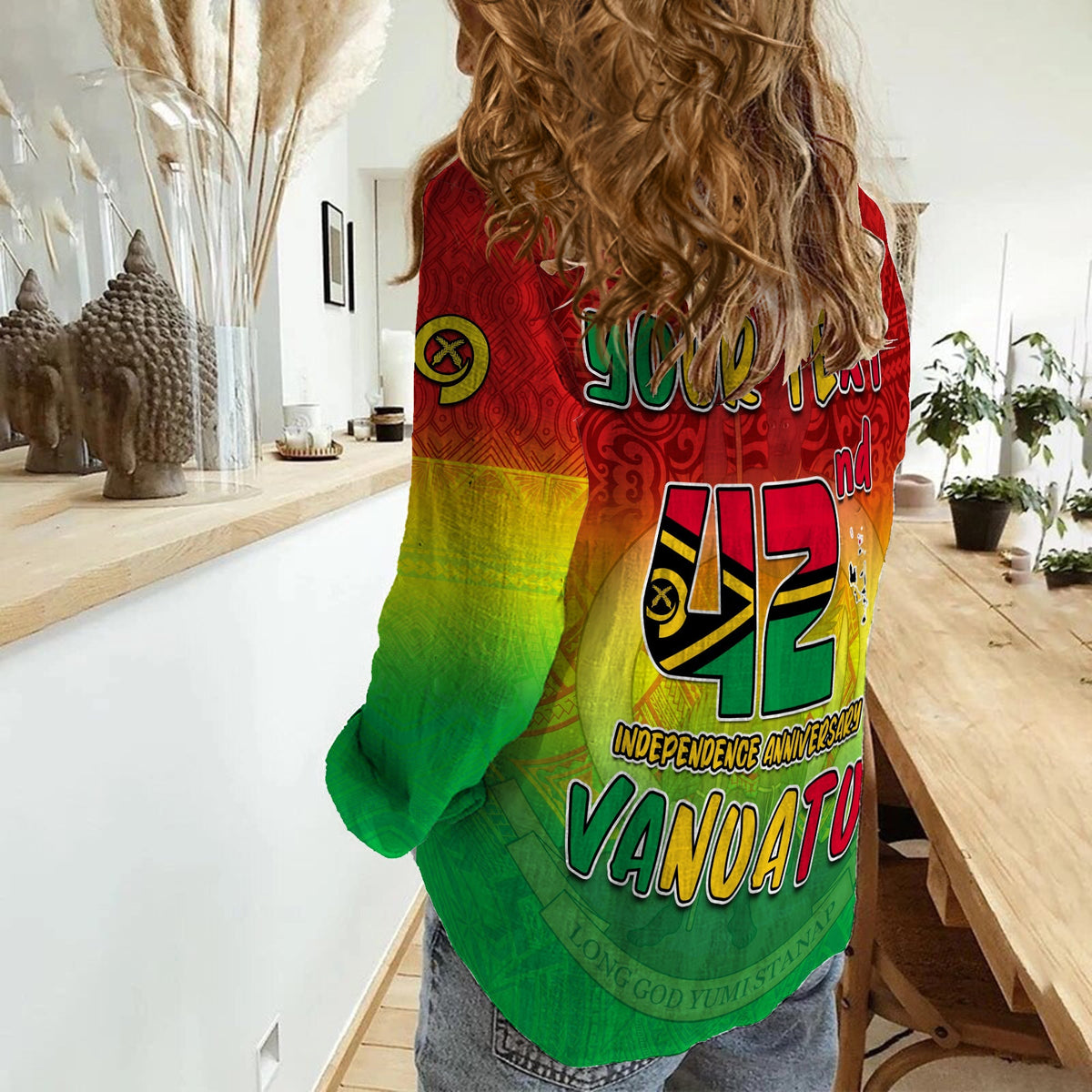 (Custom Personalised) Vanuatu Independence Day Women Casual Shirt 42nd Anniversary Yumi Yumi Yumi LT13 - Wonder Print Shop