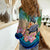 Custom Personalised Polynesian Turtle Coconut Tree And Orchids Women Casual Shirt - Wonder Print Shop