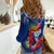 Custom Personalised Guam Chamorro Women Casual Shirt Guaman Latte Stone Tropical Flowers Blue Version - Wonder Print Shop