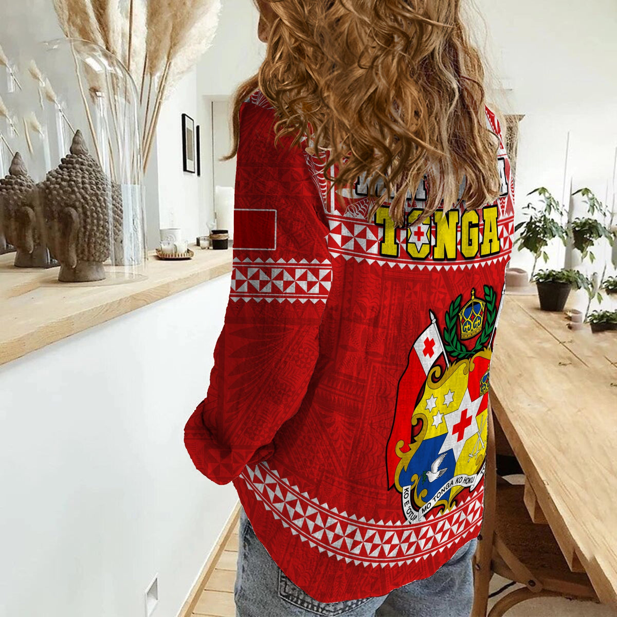 Tonga Rugby Women Casual Shirt Mate Maa Tonga Pacific Ngatu White - Wonder Print Shop