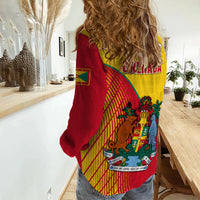 Grenada Women Casual Shirt Coat Of Arms Happy 49th Independence Day - Wonder Print Shop